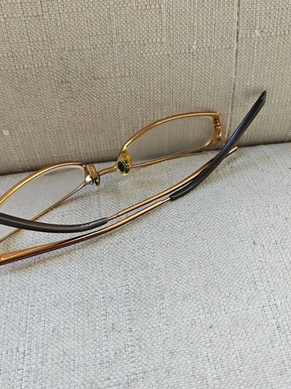 Vintage Anne Klein Women Eyeglasses Frame Gold Tone Eyewear AKNY9084 Glasses
